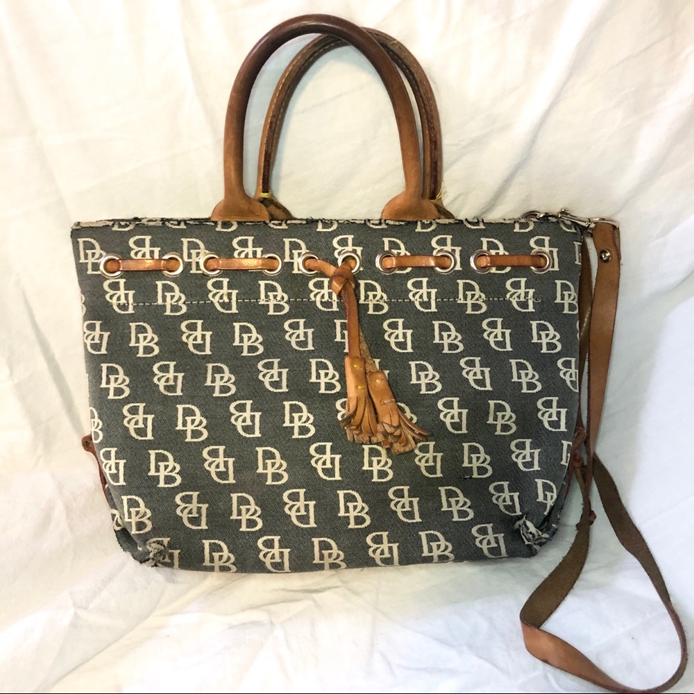 dooney & bourke monogram tassel crossbody